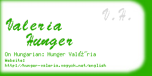 valeria hunger business card